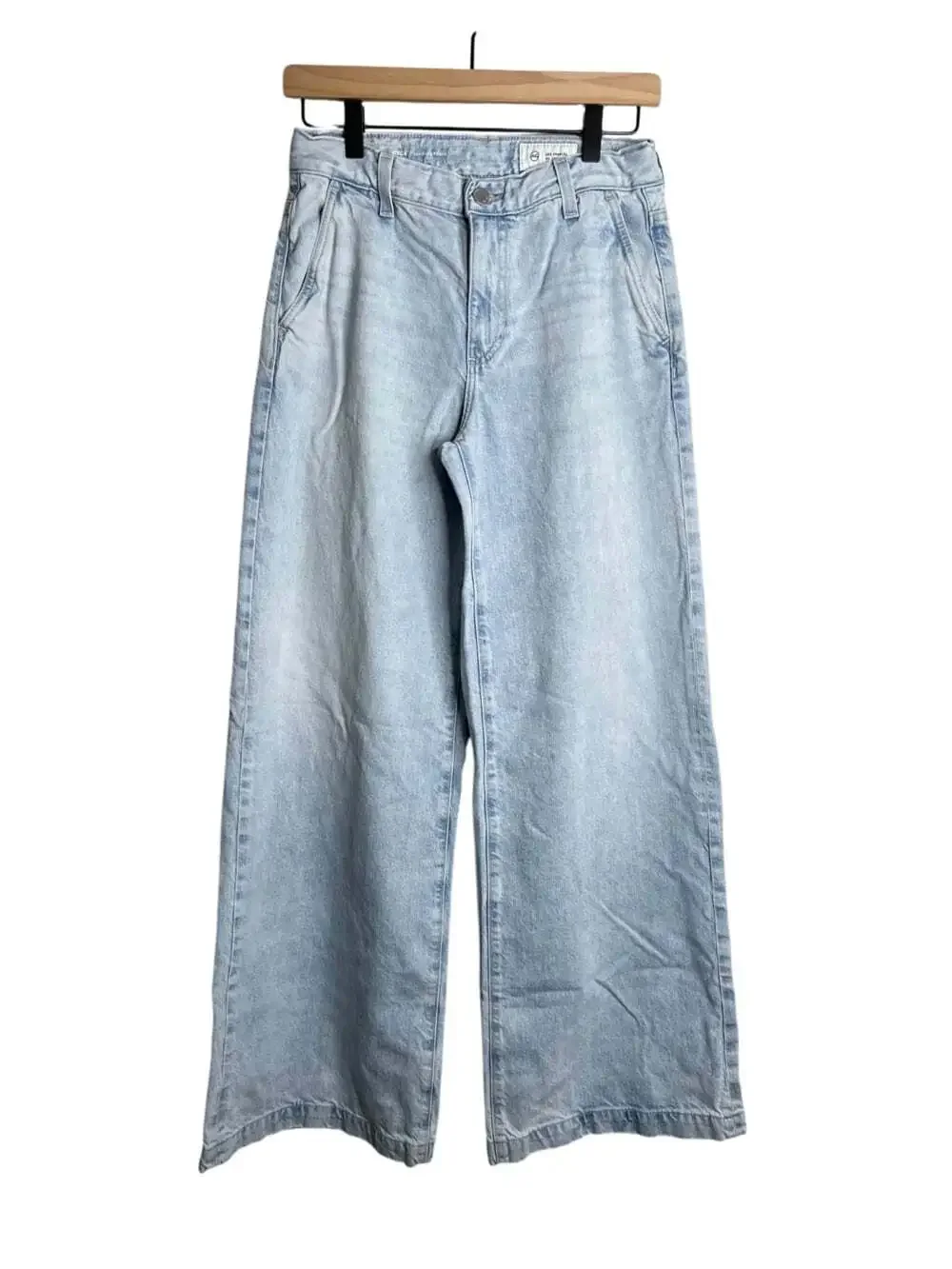AG Adriano Goldschmied Stella Low Slung Palazzo Jeans Size 25 Light Wash Wide Le
